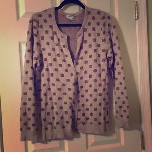 Glitter polka dot button up cardigan